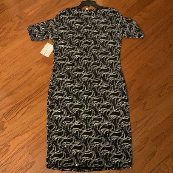 LuLaRoe Size Large metallic sparkly dress - Picture 2 of 7